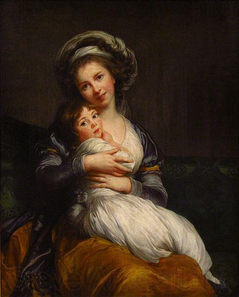 Elisabeth LouiseVigee Lebrun Madame Vigee Le Brun et sa fille Norge oil painting art